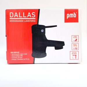 Monomando Lavamanos Dallas Negro Mate